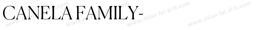 CANELA FAMILY字体转换